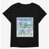 Anime * | Anime Cinnamoroll Balloons And Rainbow Womens T-Shirt Plus Size