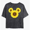 Cartoons * | Cartoons Disney Mickey Mouse Mickey Sunflower Mineral Wash Crop Womens T-Shirt