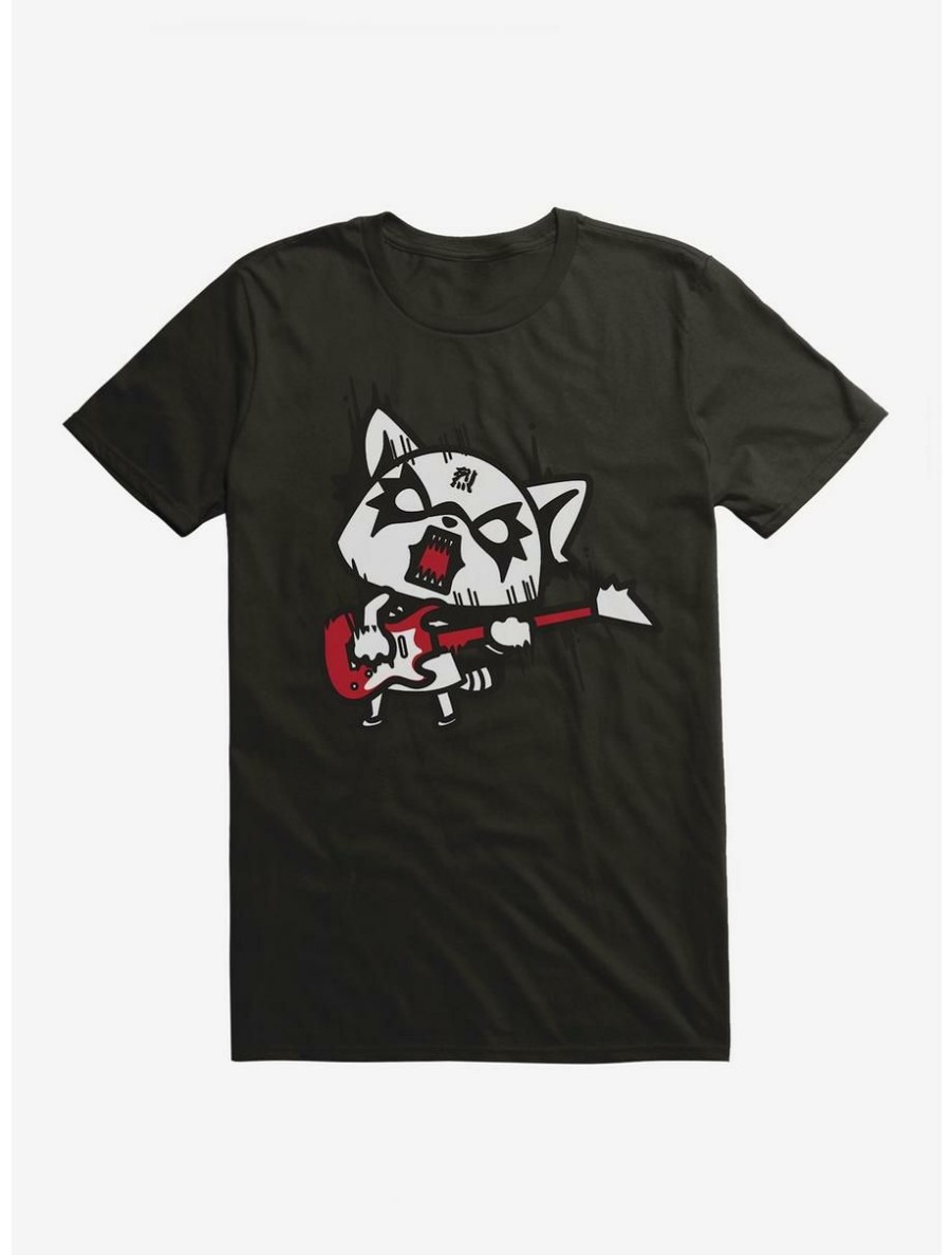 Anime * | Anime Aggretsuko Metal Hard Rock T-Shirt