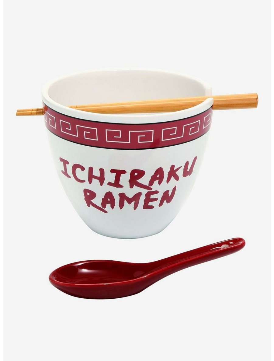 Anime * | Anime Naruto Shippuden Ichiraku Ramen Bowl With Chopsticks And Spoon