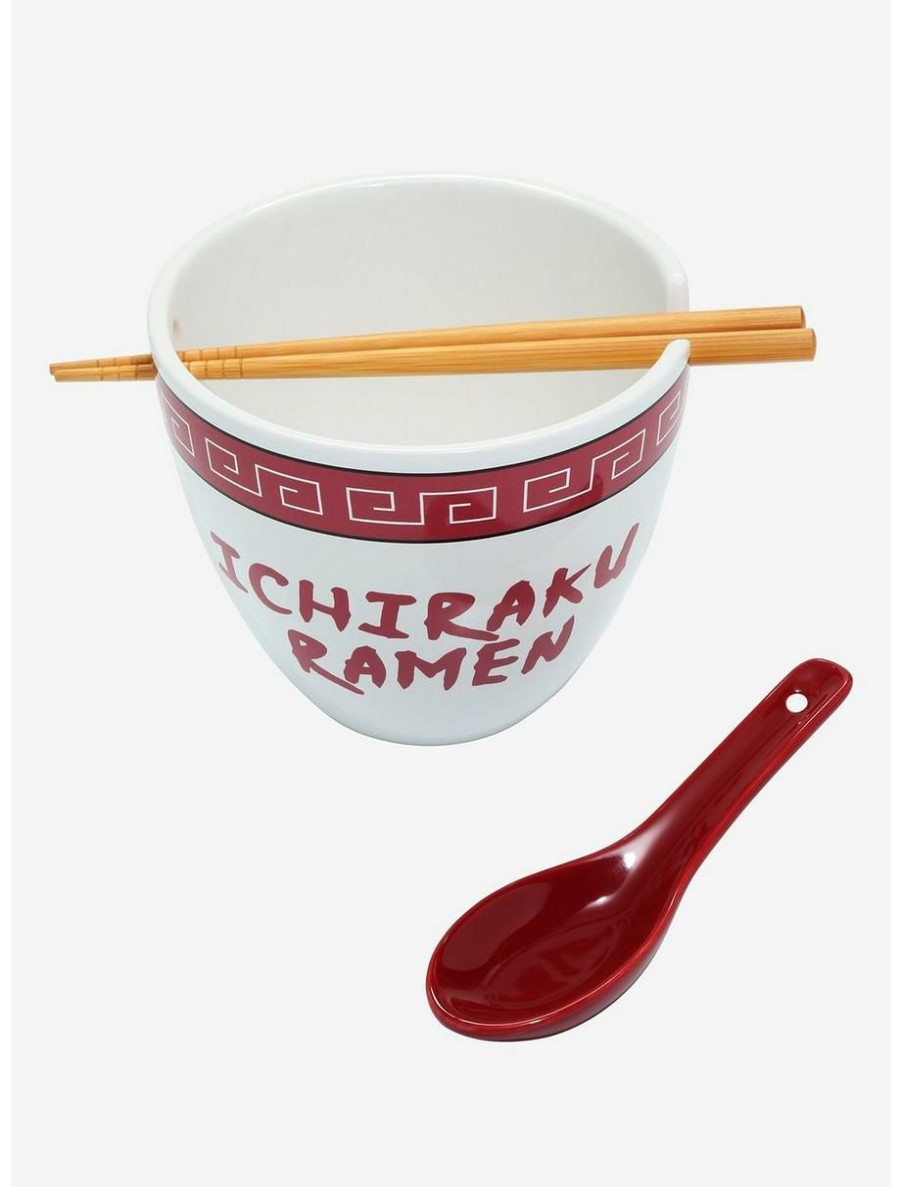 Anime * | Anime Naruto Shippuden Ichiraku Ramen Bowl With Chopsticks And Spoon