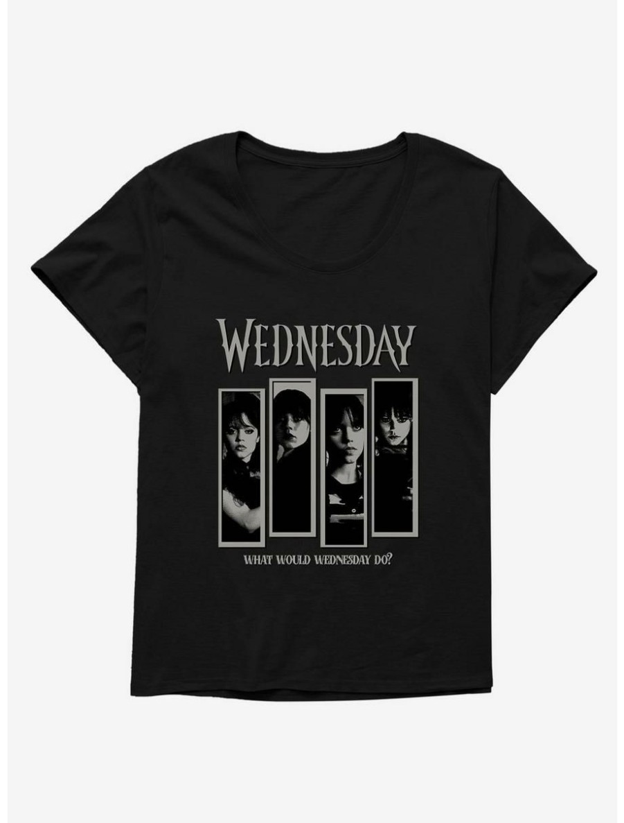 Horror * | Horror Wednesday What Would Wednesday Do? Panels Womens T-Shirt Plus Size