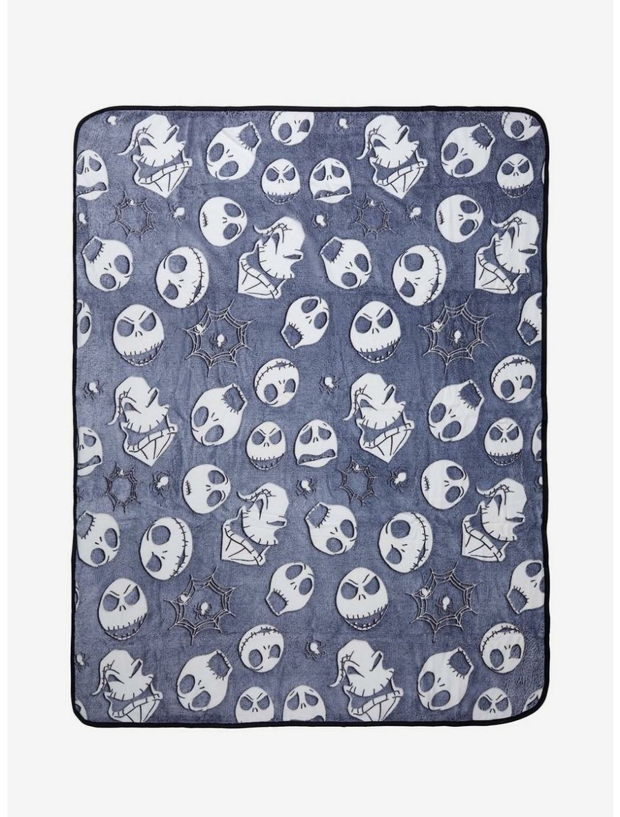 Horror * | Horror Disney The Nightmare Before Christmas Jack And Oogie Boogie Glow-In-The-Dark Boxed Throw Boxlunch Exclusive