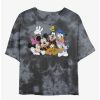 Cartoons * | Cartoons Disney Mickey Mouse And Friends Womens Tie-Dye Crop T-Shirt