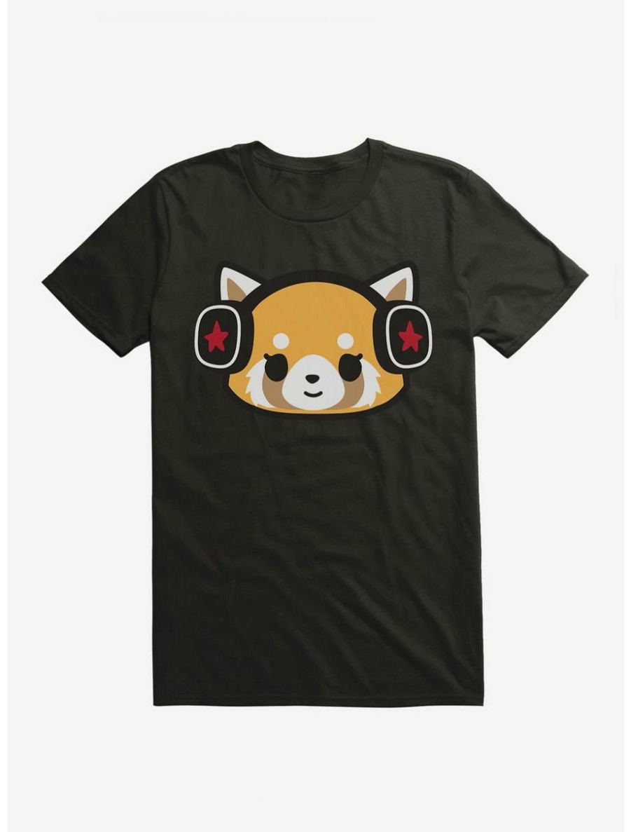 Anime * | Anime Aggretsuko Metal Headphones T-Shirt