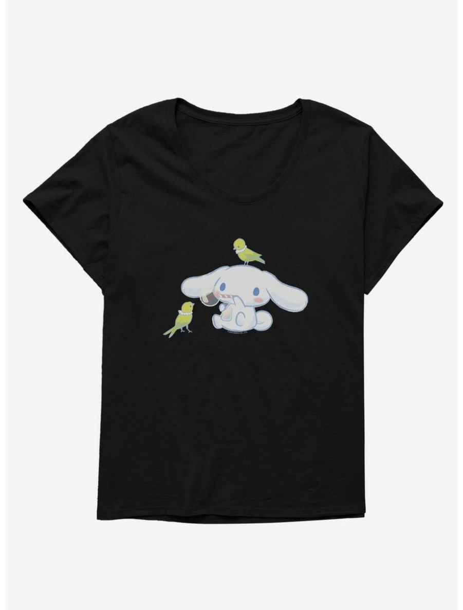 Anime * | Anime Cinnamoroll Bubbles And Birds Womens T-Shirt Plus Size