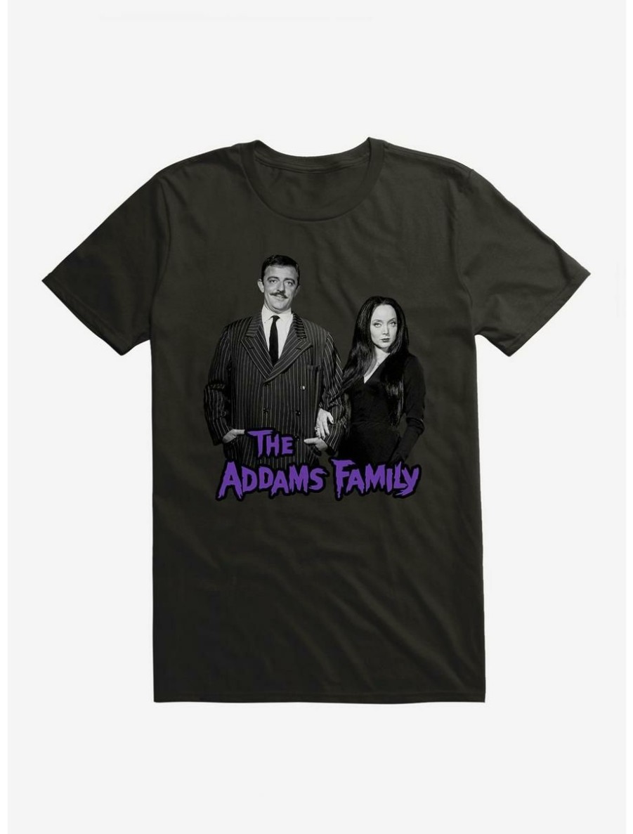 Horror * | Horror The Addams Family Gomez And Morticia Addams T-Shirt