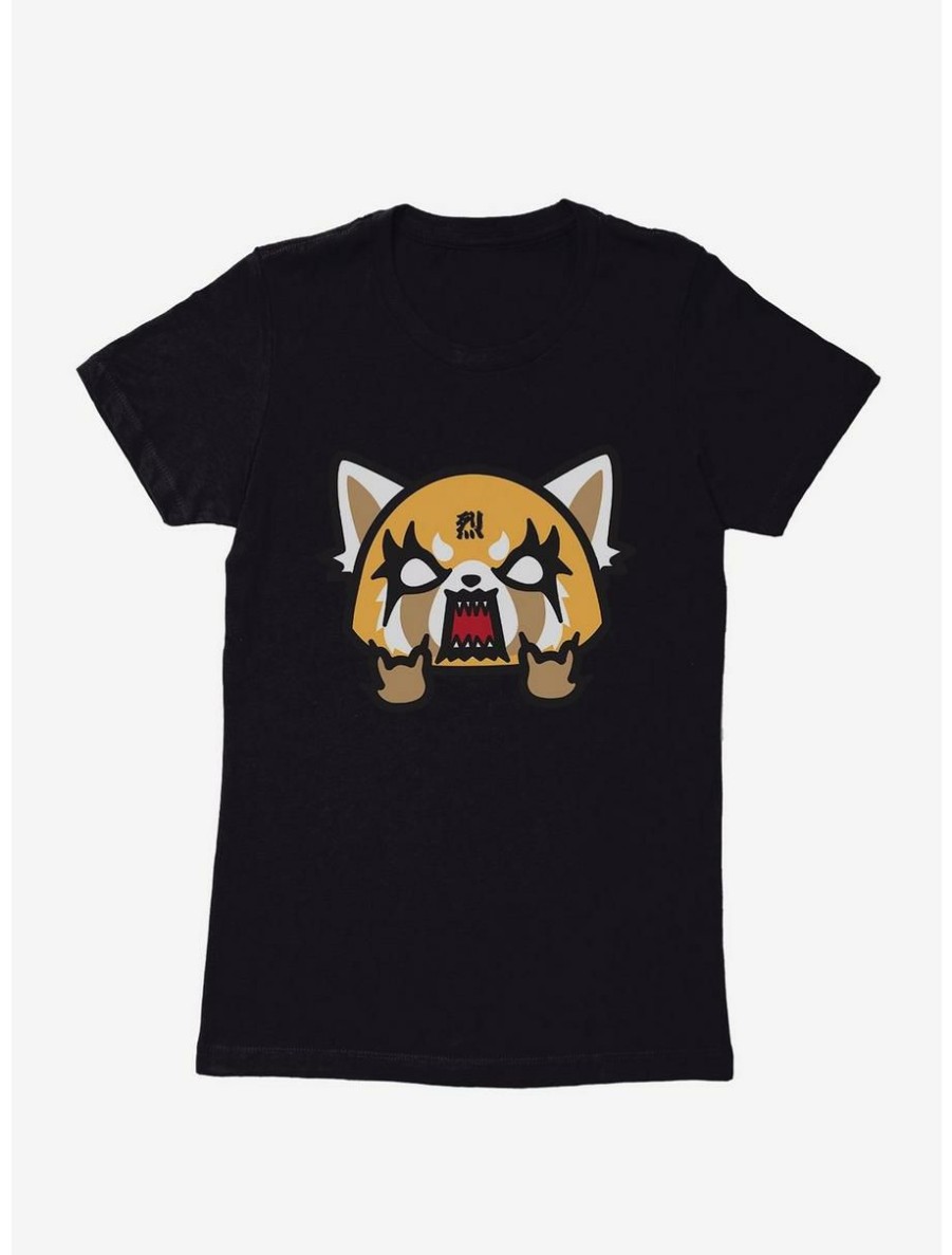 Anime * | Anime Aggretsuko Metal Rock & Roll Womens T-Shirt