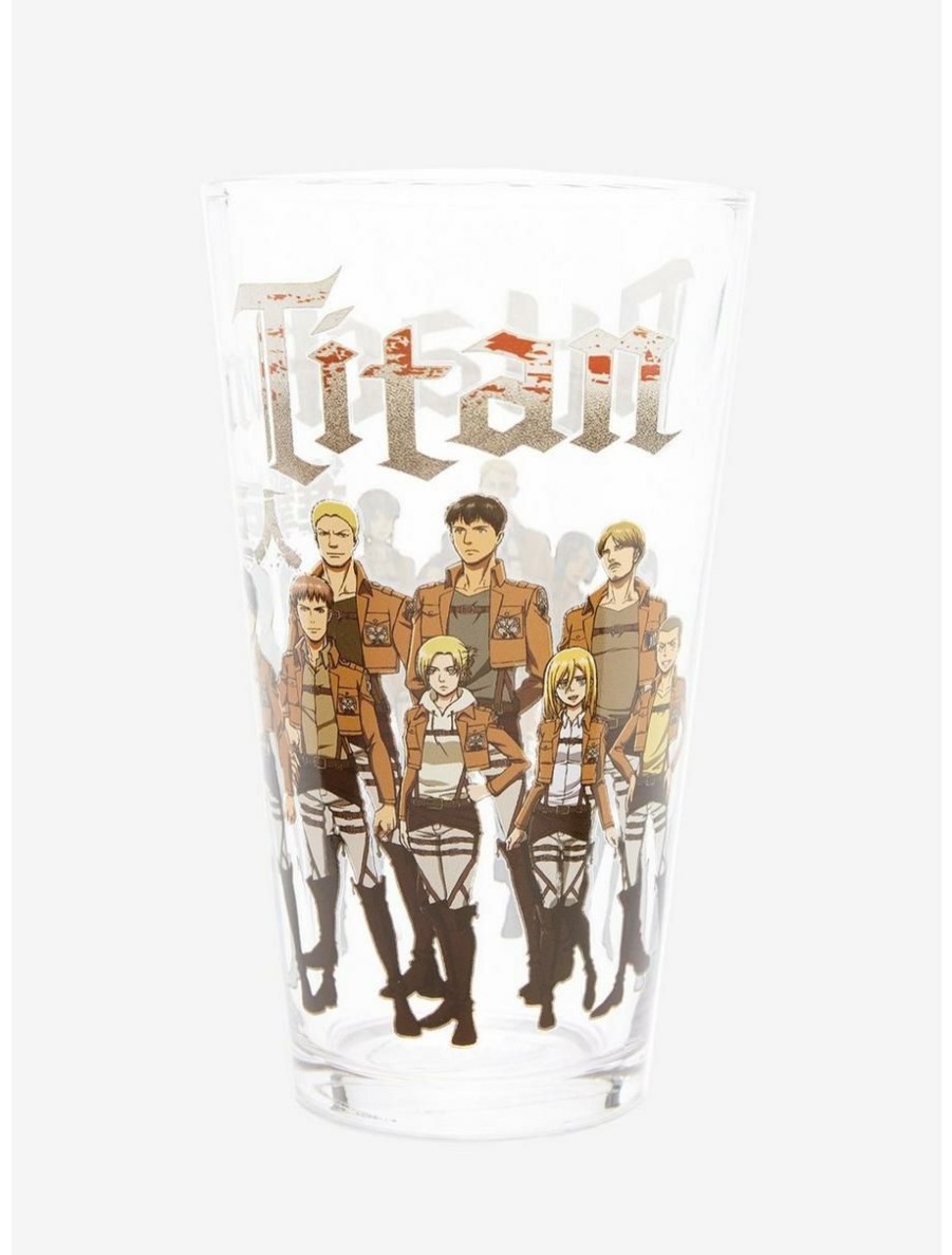 Anime * | Anime Attack On Titan Scout Regiment Portrait Pint Glass Boxlunch Exclusive