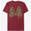 Cartoons * | Cartoons Disney Minnie Mouse Animal Print Bow T-Shirt