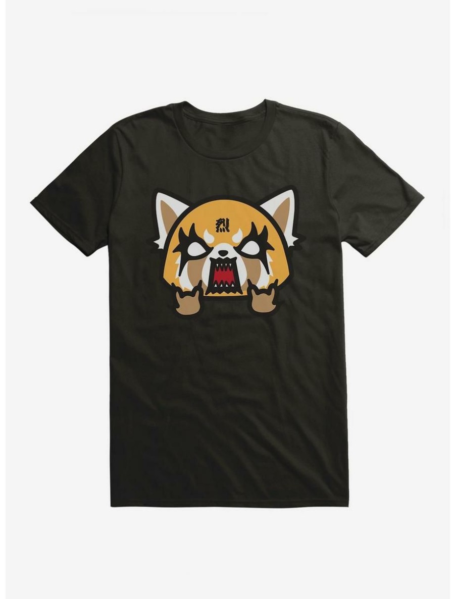 Anime * | Anime Aggretsuko Metal Rock & Roll T-Shirt