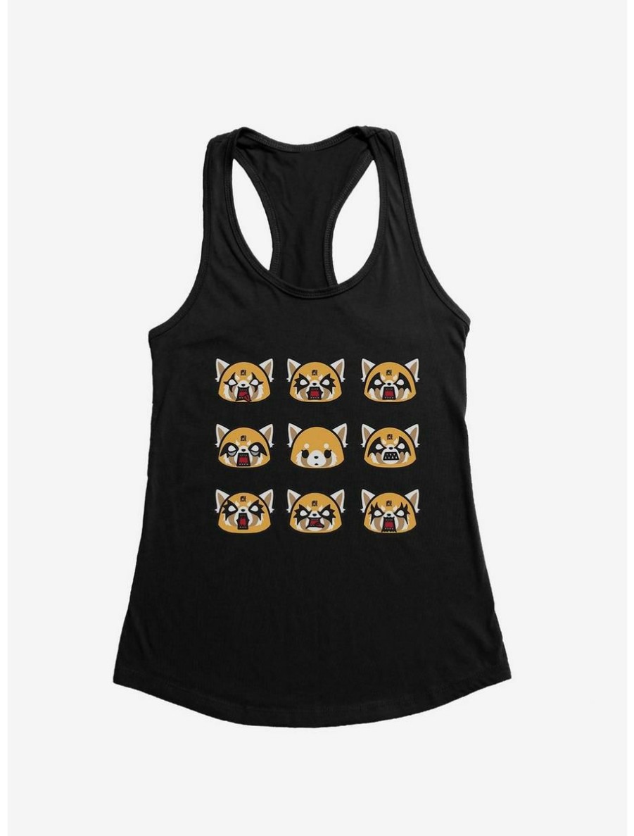 Anime * | Anime Aggretsuko Metal Emotions Womens Tank Top