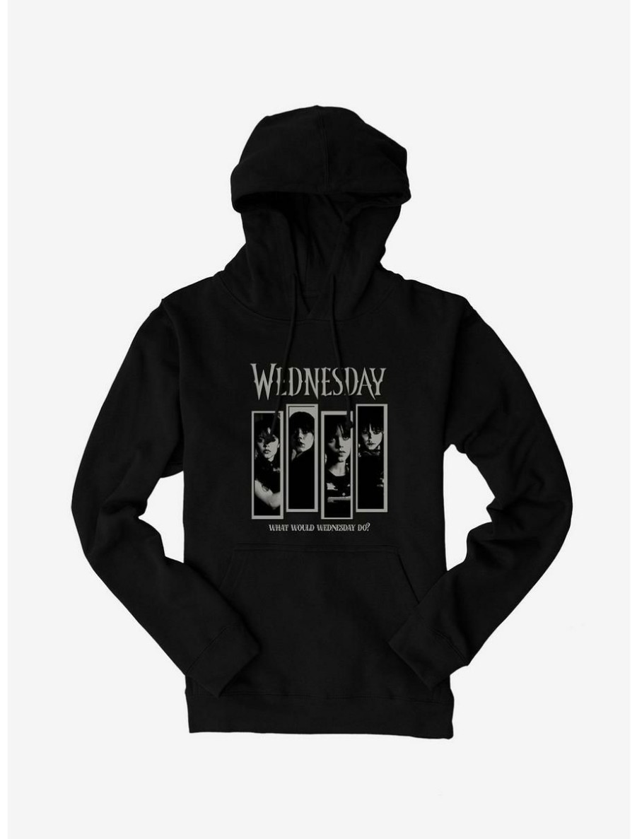 Horror * | Horror Wednesday What Would Wednesday Do? Panels Hoodie