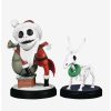 Horror * | Horror Disney The Nightmare Before Christmas Mini Egg Attack Mea-40Sp Glow-In-The-Dark Jack Skellington & Skeleton Reindeer Figure Set