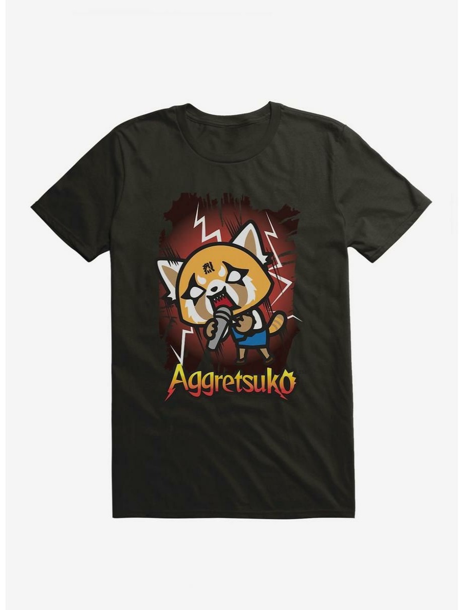 Anime * | Anime Aggretsuko Metal Rockin' Out T-Shirt