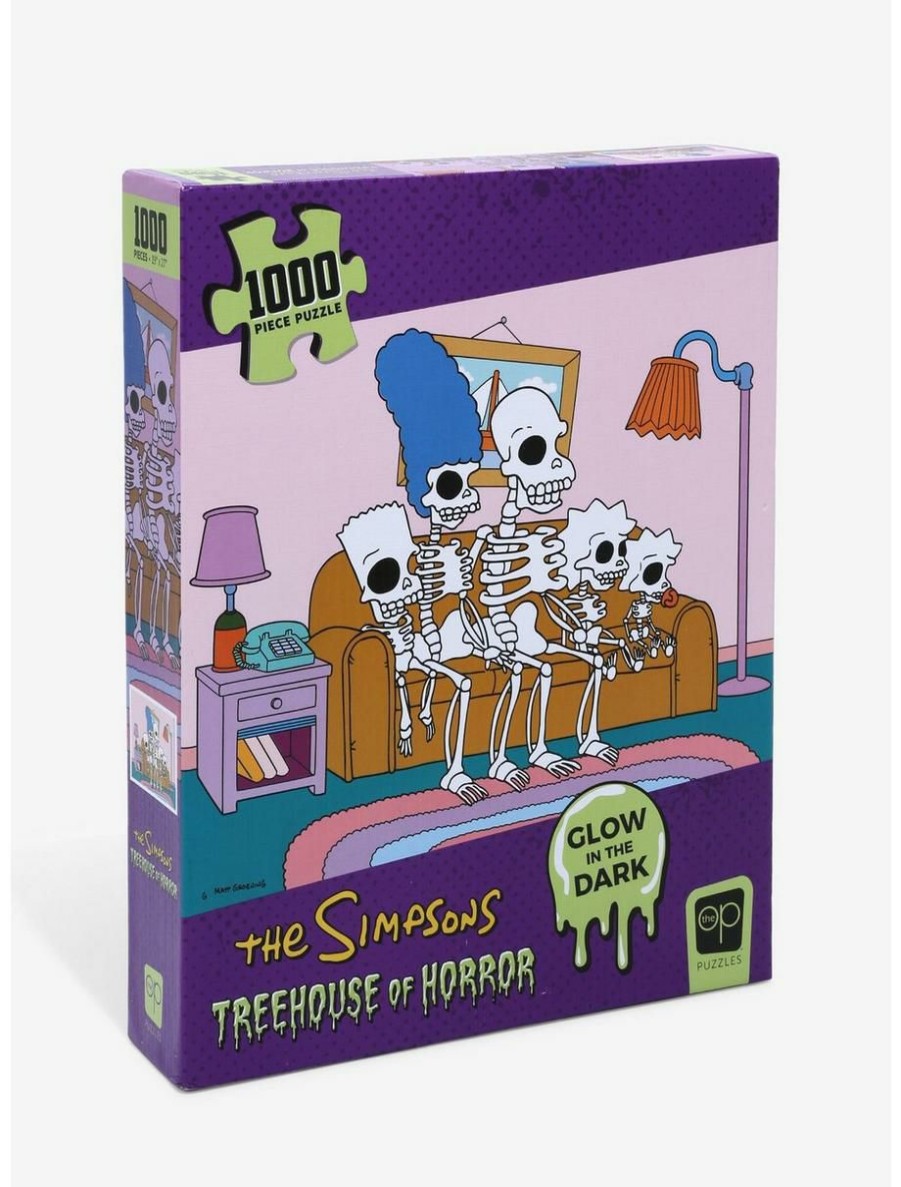 Cartoons * | Cartoons The Simpsons Treehouse Of Horror Couch Gag Glow-In-The-Dark 1000-Piece Puzzle Boxlunch Exclusive