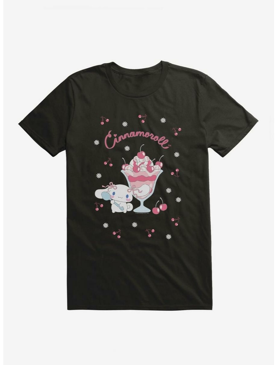 Anime * | Anime Cinnamoroll Cherry Sunday T-Shirt