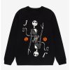 Horror * | Horror Disney The Nightmare Before Christmas Jack Playing Card Crewneck Boxlunch Exclusive