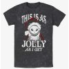 Horror * | Horror Disney The Nightmare Before Christmas Jolly Santa Jack Mineral Wash T-Shirt