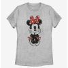 Cartoons * | Cartoons Disney Mickey Mouse Sitting Minnie Sketch Womens T-Shirt