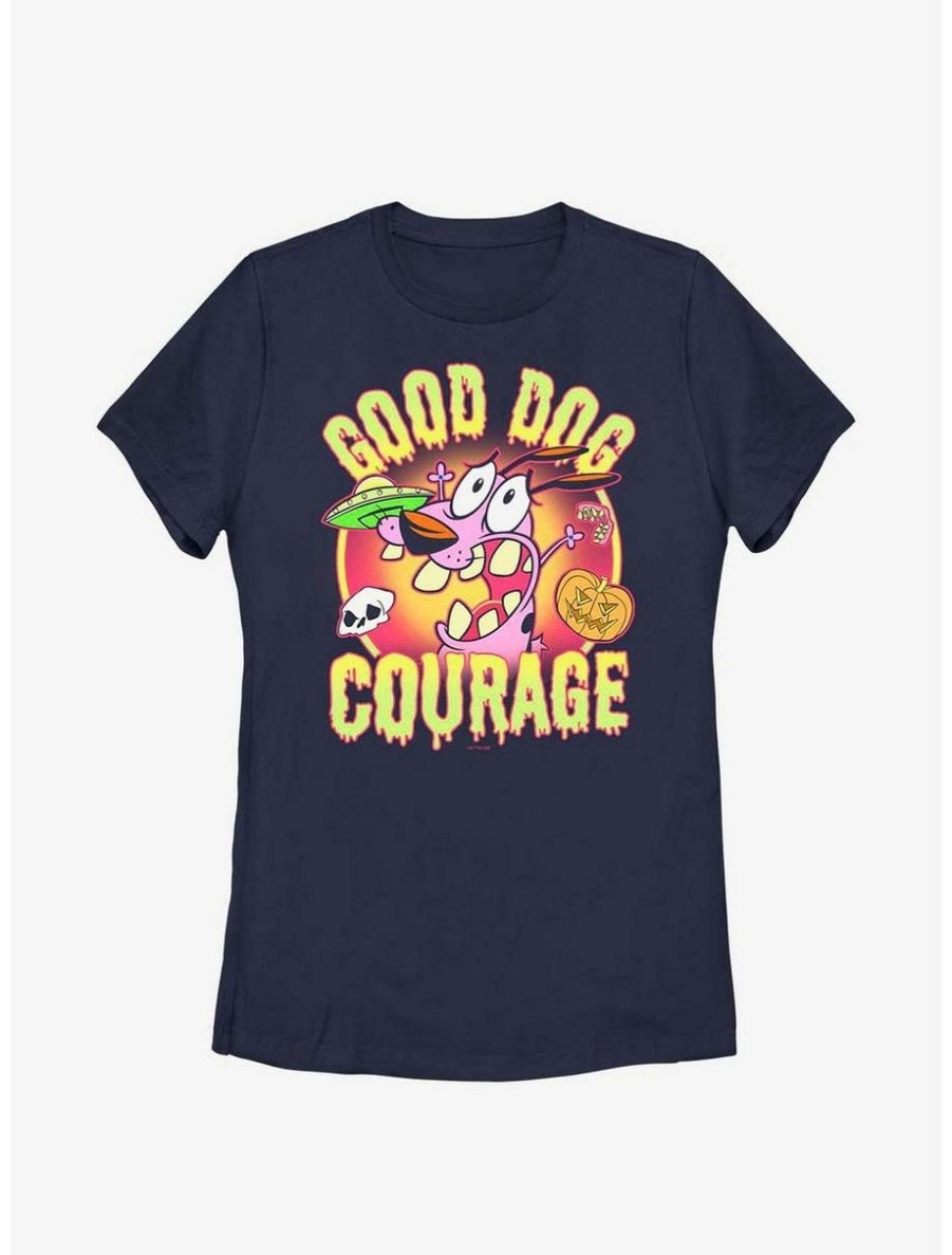 Cartoons * | Cartoons Courage The Cowardly Dog Good Dog Scary Womens T-Shirt