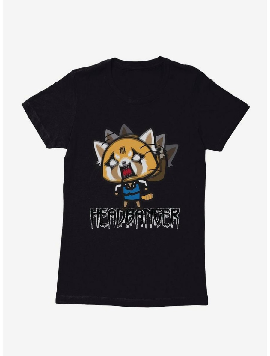 Anime * | Anime Aggretsuko Metal Headbanger Womens T-Shirt