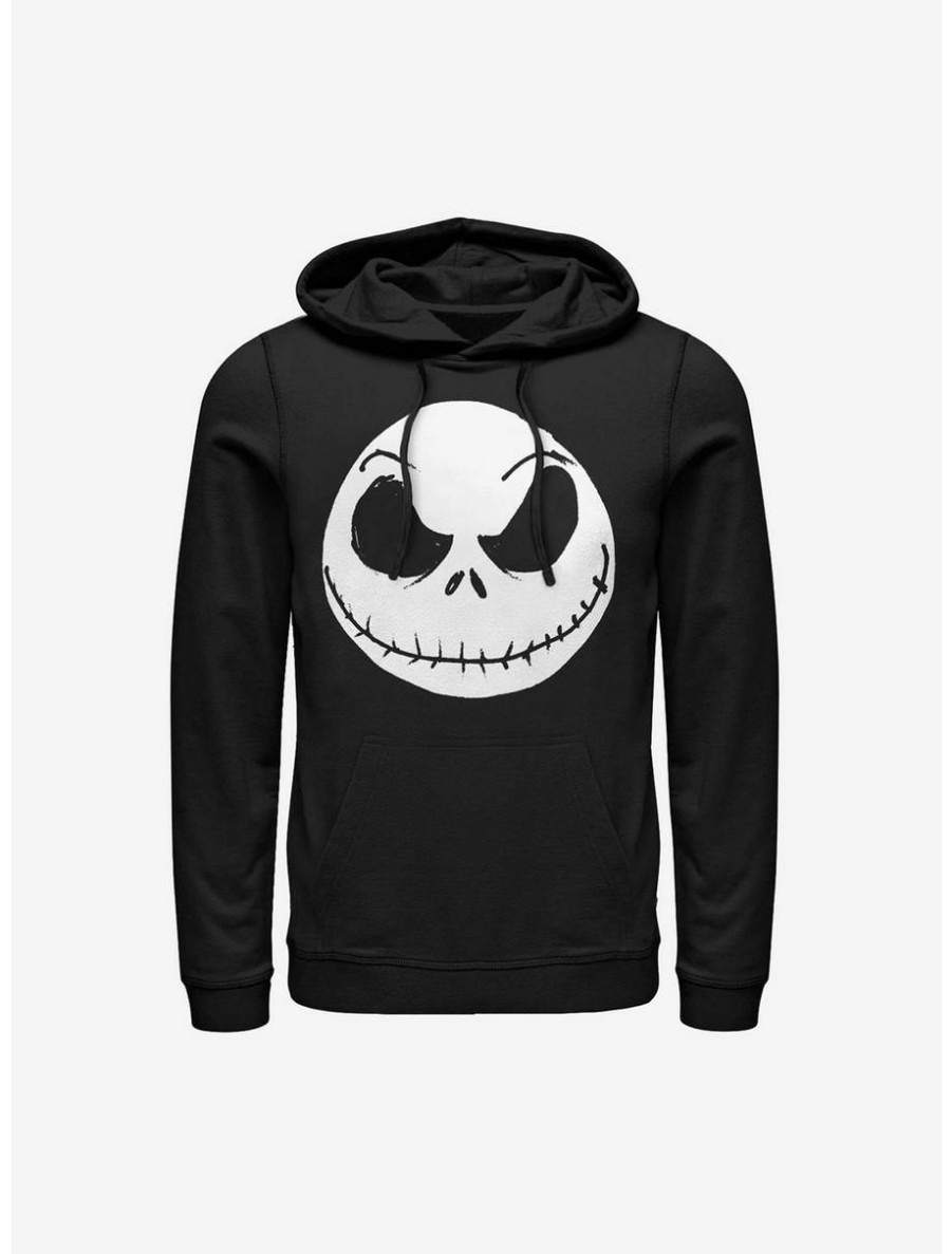 Horror * | Horror Disney The Nightmare Before Christmas Big Face Jack Hoodie