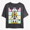 Cartoons * | Cartoons Disney Mickey Mouse Eyes On You Mineral Wash Crop Womens T-Shirt