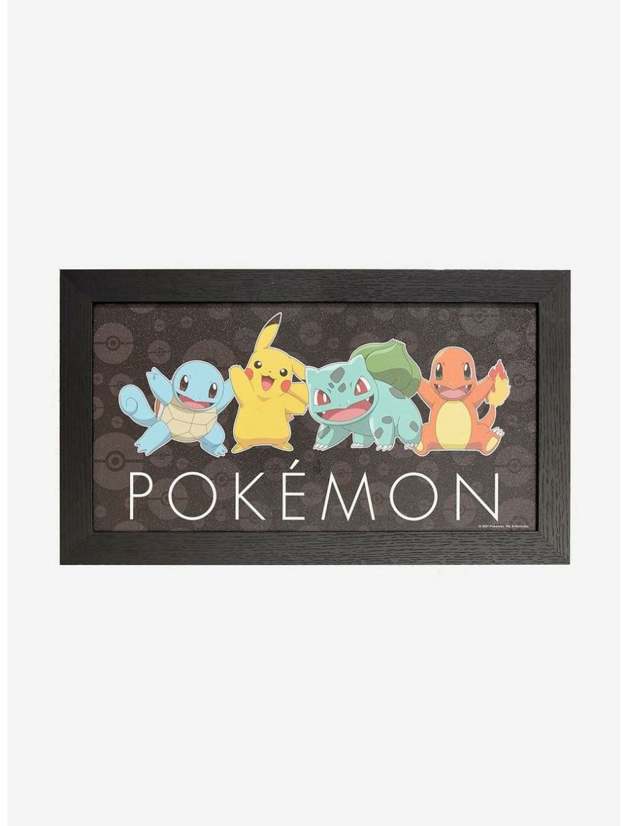 Anime * | Anime Pokemon Gen 1 Starter Pokemon Wall Decor