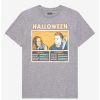 Horror * | Horror Halloween Michael Myers & Laurie Strode Arcade Game T-Shirt Boxlunch Exclusive