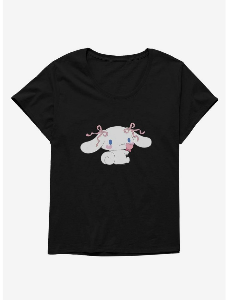 Anime * | Anime Cinnamoroll Heart Lollipop Womens T-Shirt Plus Size