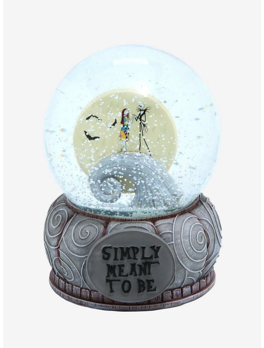 Horror * | Horror Disney The Nightmare Before Christmas Jack Skellington & Sally Meant To Be Snow Globe