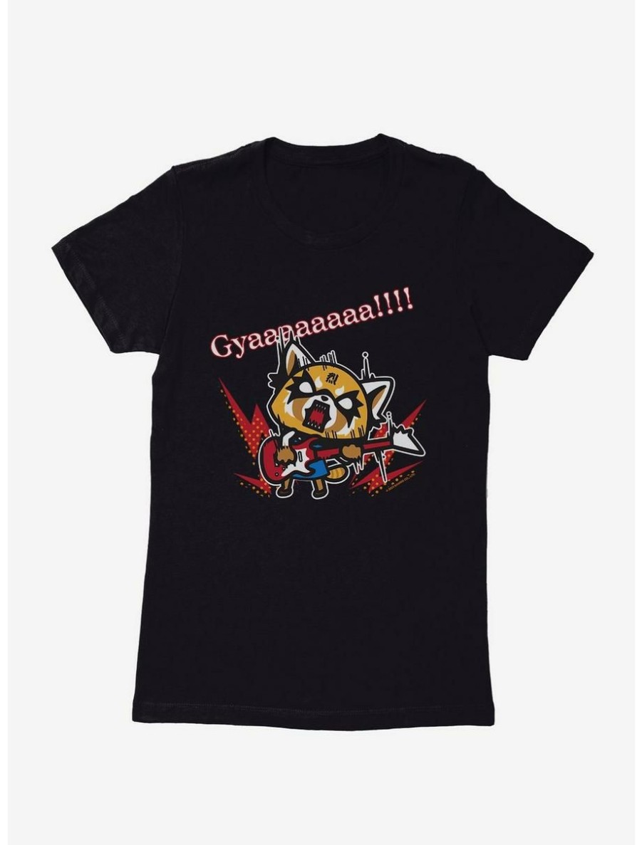 Anime * | Anime Aggretsuko Metal Guitar Rock & Roll Womens T-Shirt