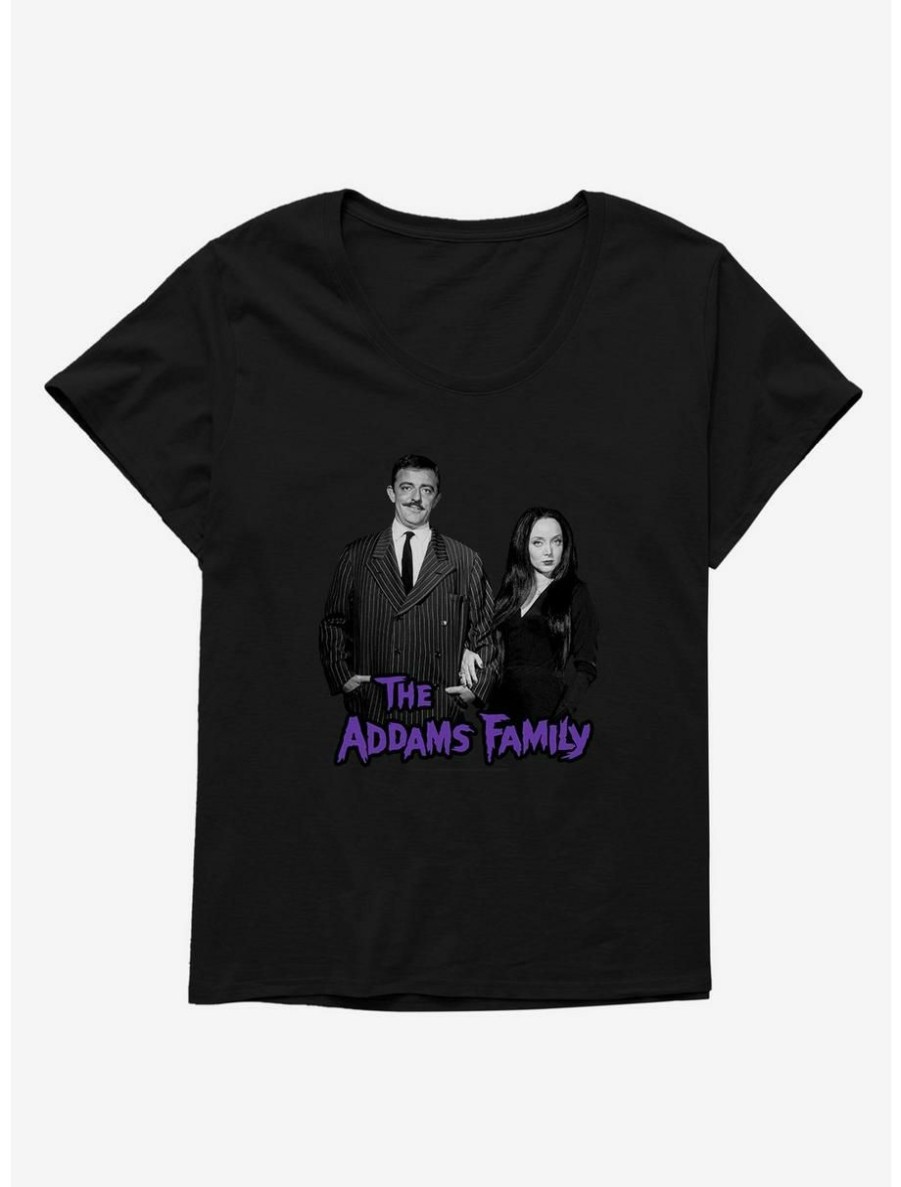 Horror * | Horror The Addams Family Gomez And Morticia Addams Womens T-Shirt Plus Size