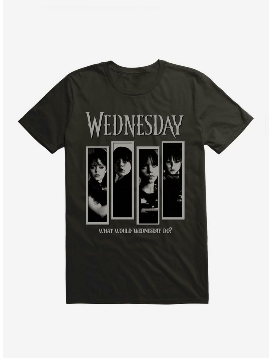 Horror * | Horror Wednesday What Would Wednesday Do? Panels T-Shirt