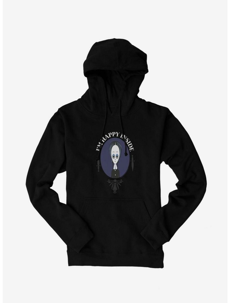 Horror * | Horror Addams Family Movie I'M Happy Inside Hoodie