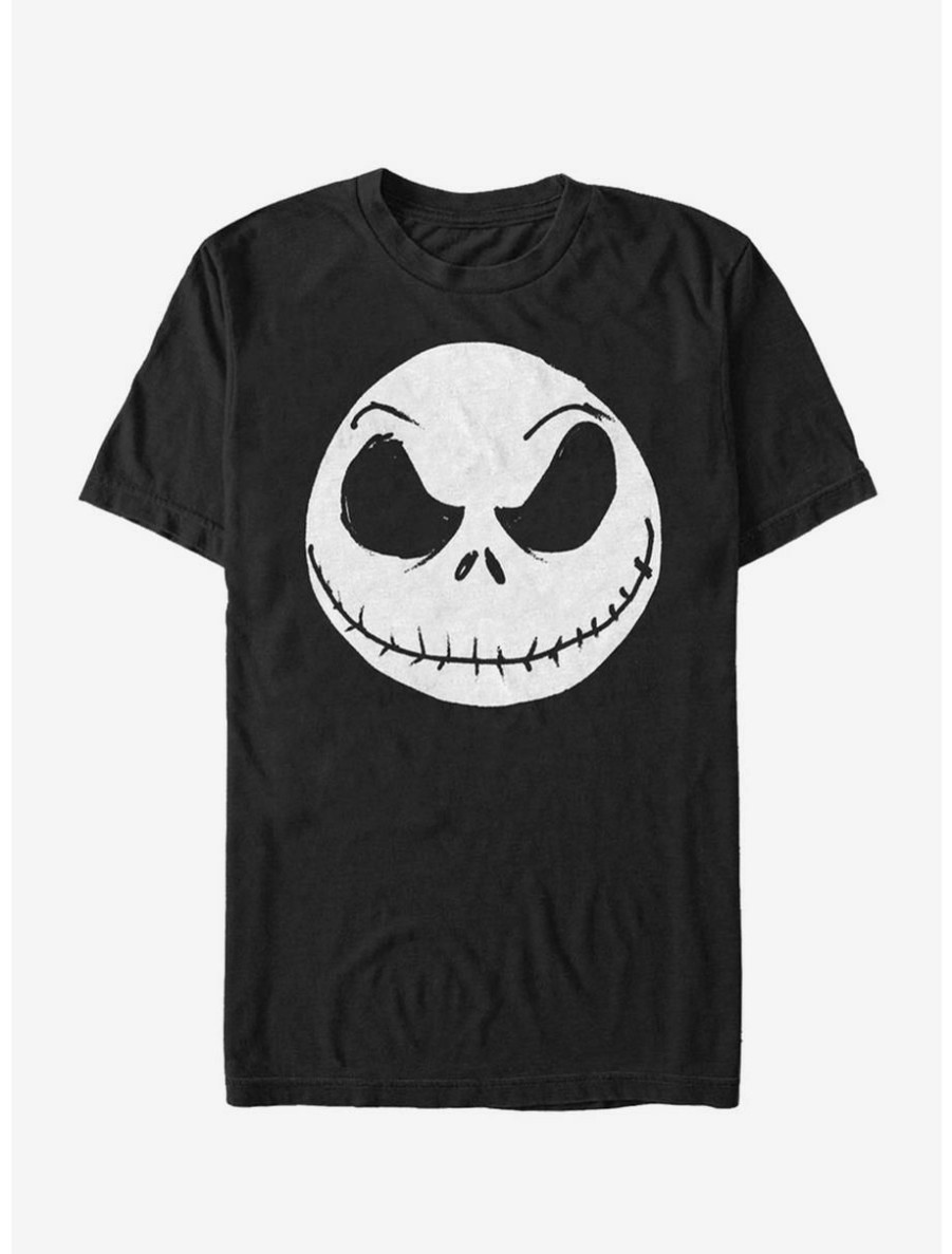 Horror * | Horror Disney The Nightmare Before Christmas Big Face Jack T-Shirt