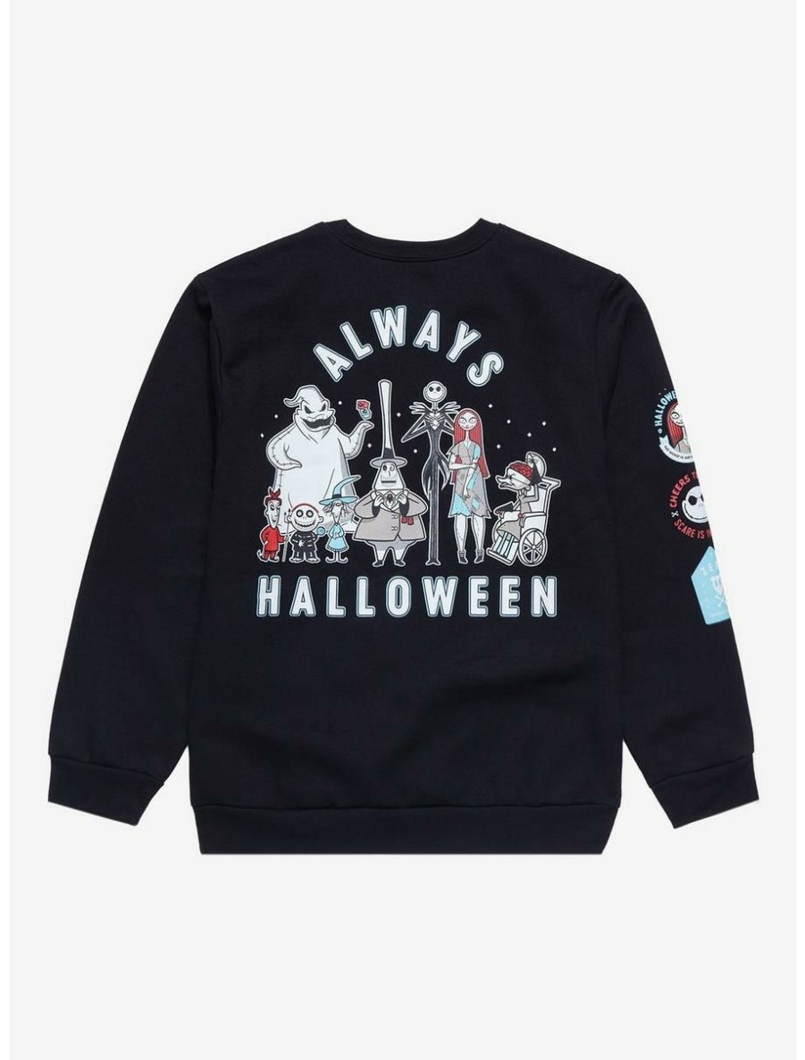 Horror * | Horror Disney The Nightmare Before Christmas Halloween Town Youth Crewneck Boxlunch Exclusive