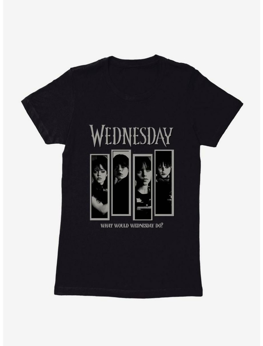 Horror * | Horror Wednesday What Would Wednesday Do? Panels Womens T-Shirt